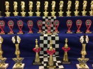 Sonoma County Chess Trophies closeup