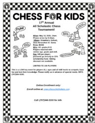 All Scholastic Chess Tournament flyer 2026